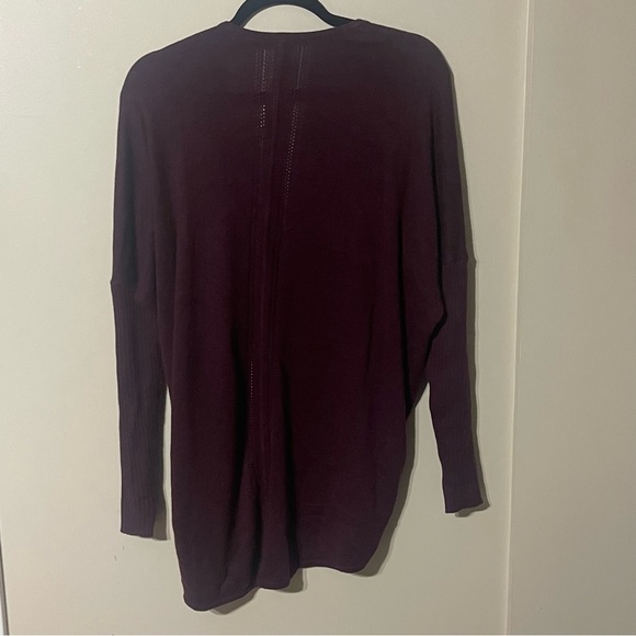 Lululemon Call In Cozy Wrap Burgundy Long Line Cardigan Size 2 - Picture 8 of 10